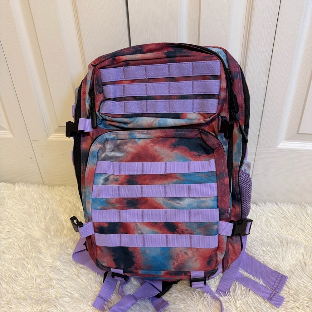 Multicolor‎ Tie Dyed Military Style Backpack